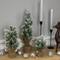 8.5", 12.5", & 17.5" Unlit Flocked Pine Artificial Christmas Trees with Burlap Base Set